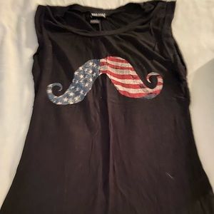 Junior Girls Patriotic Sleeveless Tshirt